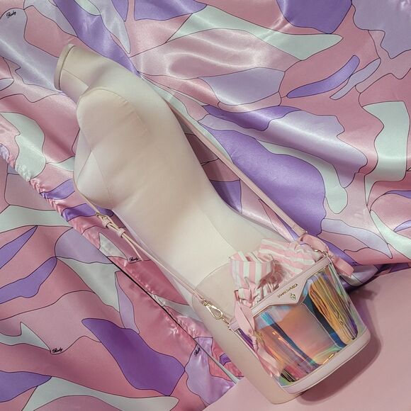 Purse Lot Samantha Vega Japan Holographic Purse Used Y2K Pink Handbag Crossbody - Picture 14 of 16